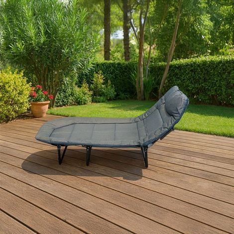 Sdraio da giardino - Divit GI20 - Pieghevole - Schienale 5 posizioni - Capacità 200 kg