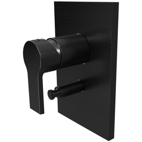 Facade douche mitigeur 2 sorties Chromé Noir Brossé Omega - CRISTINA ONDYNA OG68975
