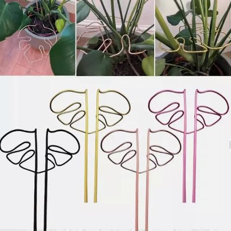 Ecleanfy - 1PC Support pour plantes en forme de Monstera, cages et supports pour plantes en forme de feuille, tuteurs de jardin, support pour plantes d'intérieur et d'extérieur (1/5)