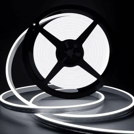 Ruban Led 10m, 12v 6000k Néon Blanc Bande Led Lumineuse, Ip65 Etanche Silicone Découpable Flexible Néon Lumière Pour Chambre, Cuisine, Décoration (1/3)