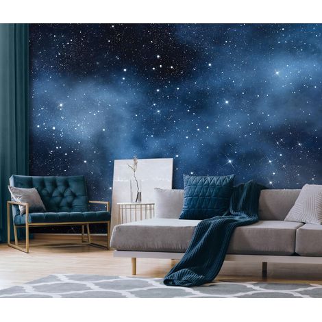 Fototapete Weltraum Sterne Himmel, für Kinderzimmer, 150 x 105 cm – Komplettset inkl. Kleister & Anleitung (1/5)