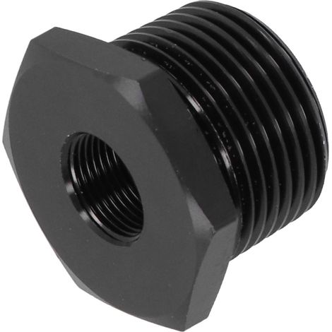 Adaptateur fileté pour filtre à huile, diamètre intérieur 1/2-28 vers diamètre extérieur 3/4 NPT, aluminium noir, antirouille, pièces automobiles 011C. (1/5)