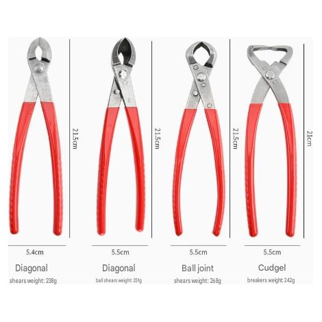 Sécateur à articulation sphérique en acier inoxydable enduit PVC, outil de bonsaï pour tailler les branches, pince à fendre les troncs pour l’entretien des plantes et jardinage (1/3)
