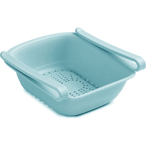 Kühlschrankschubladen-Aufbewahrungsregal-Organizer-Küchenkorb PP-Box für Haushalt blau.