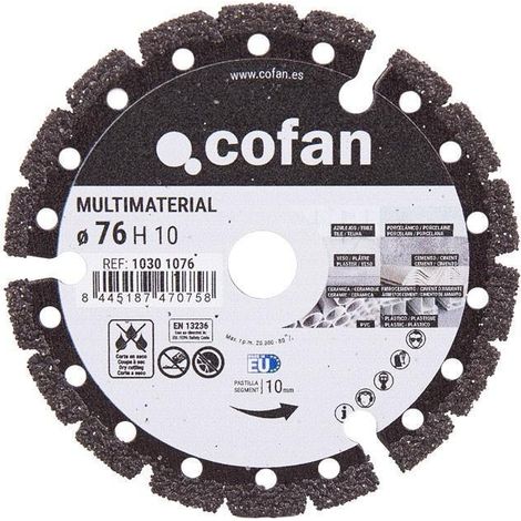 Disco de diamante multimaterial 76mm H10 (1/4)