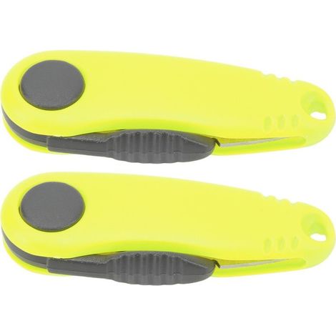 Mini ciseaux de ligne de Badminton, 2 pièces, rapide en forme de crevette, tondeuse de pêche pliante Portable en plein air, jaune Fluorescent