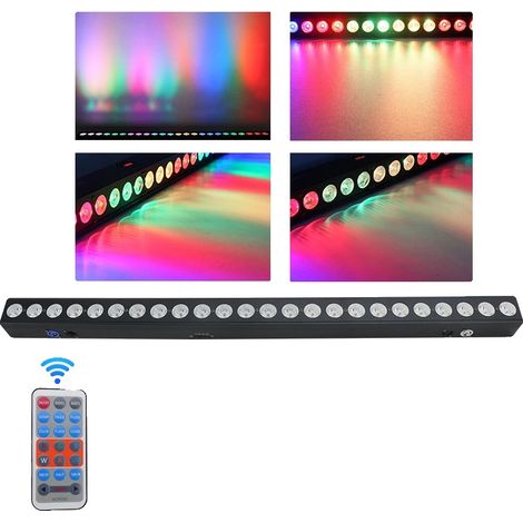 LED-Wandfluter, RGBW-Farbeffekte, vielseitige Steuerungsmodi, Fernbedienung 4in1, 6Stück (1/2)