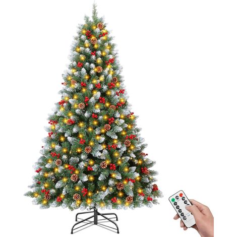 Albero Natale Artificiale Folto LED 300 Luci 180cm Verde (1/5)