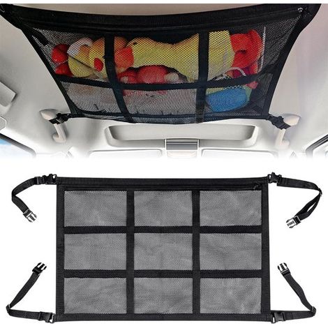 Red carga techo coche, red universal guardar equipaje, viajes mayoría tipos vehículos (90 x 65, 90 x 65 cm (1/5)