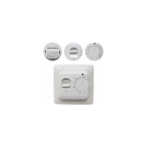 Thermostat d'ambiance manuel pour chauffage au sol électrique – Plage de température 5℃ à 40℃ – Capteur de sol externe NTC 3m – Classe énergétique A+++