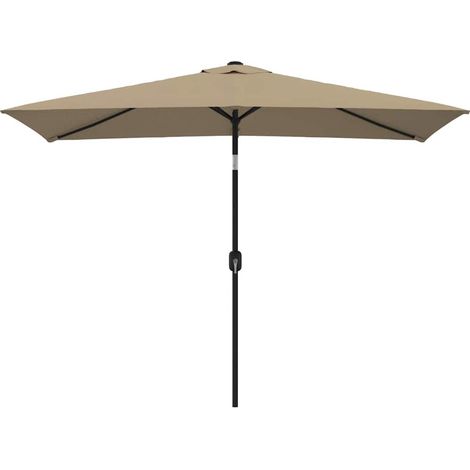 Maison Exclusive - Sonnenschirm mit Metall-Mast 300x200 cm Taupe