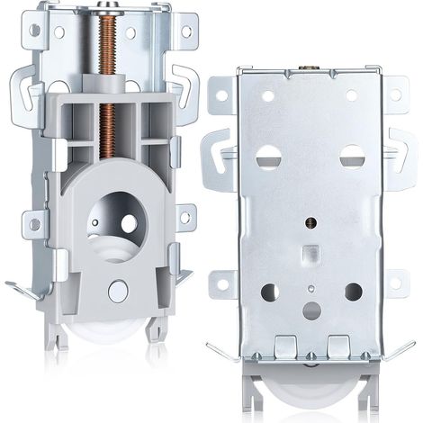Penderie coulissante à roulettes en acier inoxydable 2 pièces avec résistance à la déformation et réduction de balancement, kit silencieux pour portes de placard en chambre et (1/5)