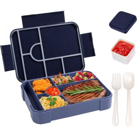 Portapranzo per sandwich da 1330 ml Portapranzo per bambini Bento Box Bento Box con posate Portapranzo isolato a prova di perdite, per adulti e bambini, P (1/5)
