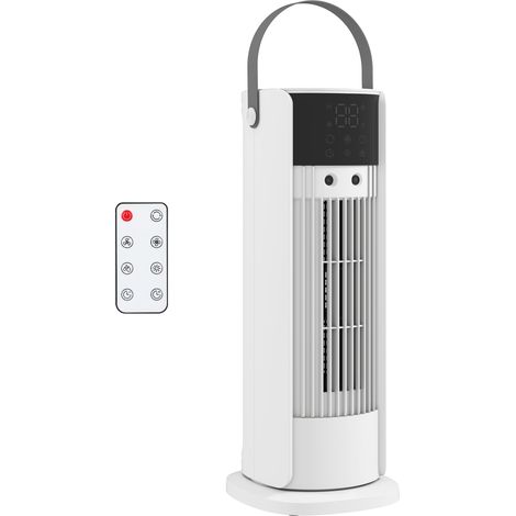 HOMCOM Tower Fan for Bedroom, 16 Inch Mist Desktop Fan with DC Motor