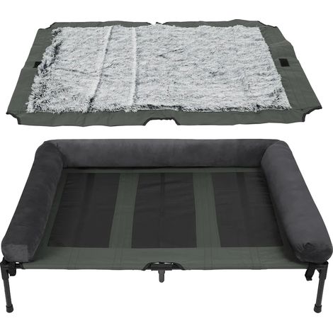 Cama para perros, diseño elevado, superficies transpirables y suaves, XL (1/2)