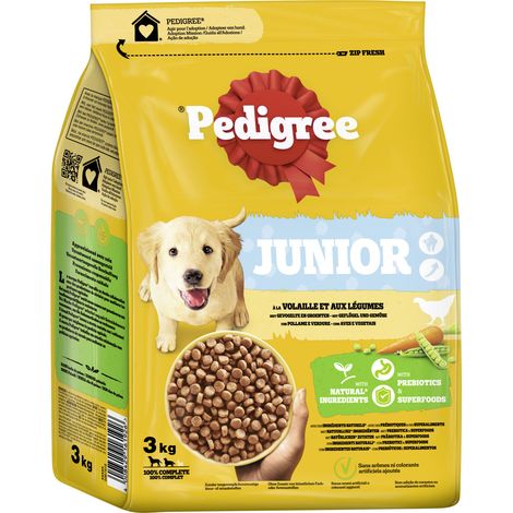 Pedigree Hundetrockenfutter Junior 3 kg Geflügel & Gemüse (1/3)