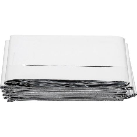 1 couverture isolante pliable double face pour extérieur, en aluminium.-210x130cm-Silver (1/3)