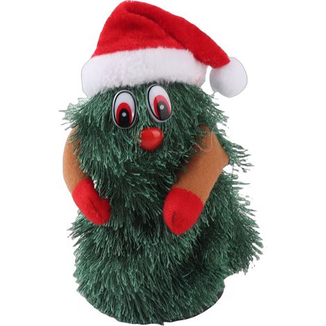 Singender und tanzender Weihnachtsbaum, niedlich und lustig, drehbares elektrisches Plüschtier für die Feiertage (1/5)