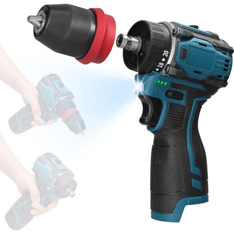 Perceuse visseuse sans fil 18V 2en1 moteur brushless 45Nm (1/5)