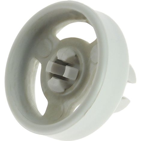 ROULETTE (PANIER INFERIEUR) -BLANC  9023250 pour Lave vaisselle ESSENTIEL B, LISTO LV 45CM ESSENTIELB ELVSP 473B, LV 45CM ESSENTIELB ELVSP 473IS, LV 45CM LISTO LVS 49L1B, LV 45CM LISTO LVS 49L1S, LV 6