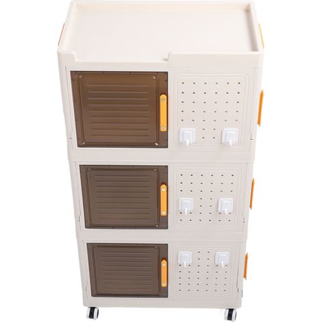 Stapelbare Aufbewahrungsbox, faltbar, transparent, aus PP, 3-lagig, ideal für Schüler, Snacks, Bücher usw. (1/5)