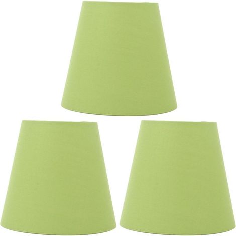 Lampshade in fabric, 3 pieces, Type mode innovative E14, cover-dust modern for room to bed, bedside, green pois (1/5)