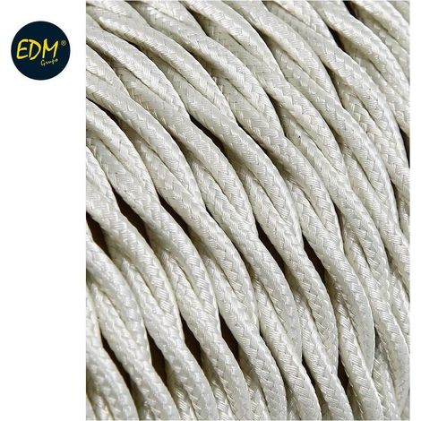 Cavo tessile intrecciato 2x0,75 mm cotone 5 m