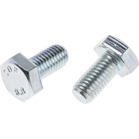 Vis à tête hexagonale, Acier Passivé, zinc, M10 x 20mm ( Prix pour Sachet de 50 )