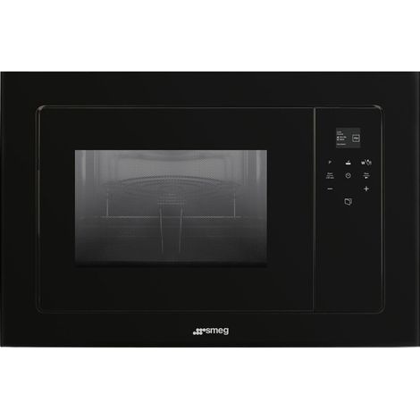 Smeg Linea Microonde FMI120B3 Nero. Posizionamento dell'apparecchio: Da incasso, Tipo di prodotto: Microonde con grill, Capacità interna: 20 L, Potenza Microonde: 800 W, Display incorporato, Tipo d...