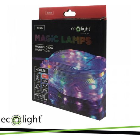 LUCI MAGICHE 400 LED 1 MILIONE DI COLORI 20M DC5V