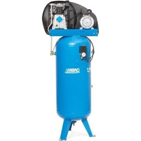 Abac – Compresseur d'air vertical mono-étagé 150l 3 CV 23,6 m3/h – Pression 10 bar – Entraînement par courroie – Pour ateliers et chantiers