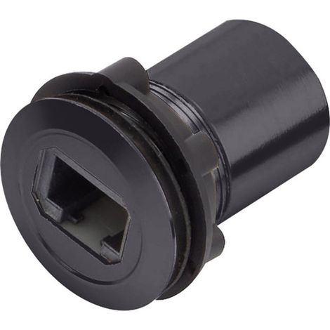TRU COMPONENTS RJ45-02-BK RJ-Einbaubuchse RJ45 CAT5 8/8 1417397 Buchse, Einbau Schwarz 1 St. (1/4)