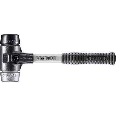 HALDER SIMPLEX Hammer Gefüllter Gummi / Weichmetall mit verstärktem Tempergussgehäuse und Glasfaserstiel - D=50 mm - 3729.050 (1/5)