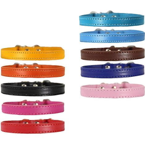 Collar decorativo para mascotas, collar para perros, fabricado con material PU ligero, 10 unidades. (1/5)
