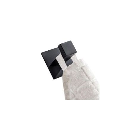 Gancio portasciugamani, portasciugamani per la casa, ganci per accappatoi, acciaio inox SUS 304, finitura nero opaco, gancio da parete versatile - Crezuo (1/3)