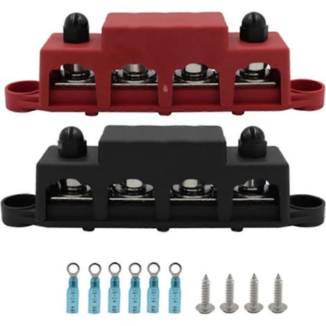 Module de distribution de barres omnibus M8 à 4 canaux 250 A, avec conductivité, compatible avec les camping-cars, les yachts et les automobiles. (1/5)