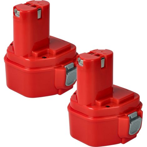 vhbw 2x Akku kompatibel mit Makita 6227D, 6227DW, 6227DWBE, 6227DWE, 6227DWLE, 6270D, 6270DWAE, 6270DWALE Werkzeug (3000 mAh, NiMH, 12 V)
