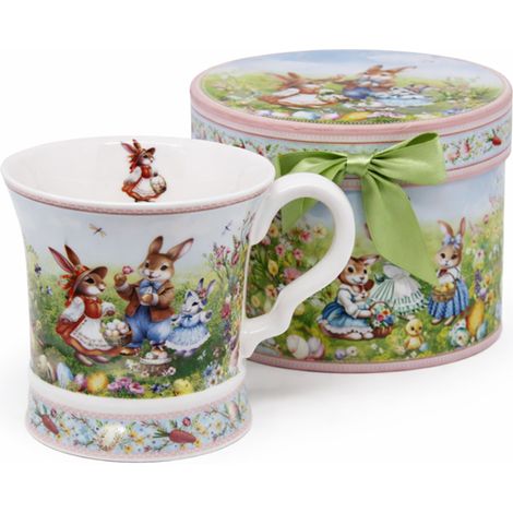 Mug en porcelaine 320 ml Coffret cadeau Lapins de Pâques