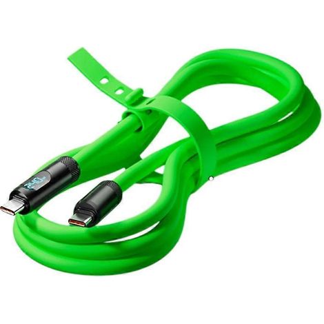 240-W-Typ-C-Ladekabel aus weichem Silikon und digitaler Leistungsanzeige