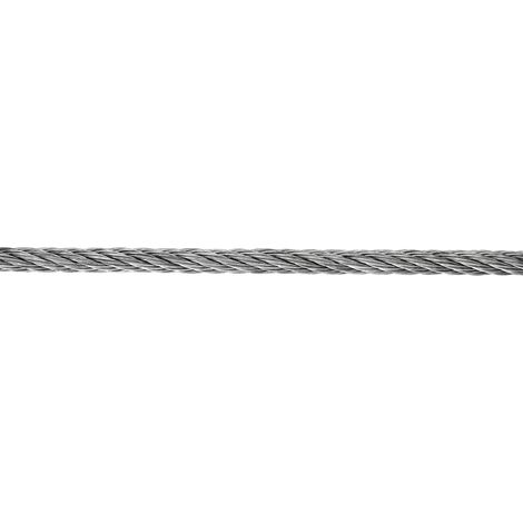 Fune in ferrro zincato Ø 5 mm. con nucleo in fibra tessile 80 mt.