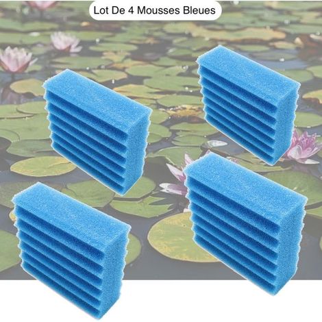 Lot De 4 Mousses Bleues, De Filtration, De Remplacement, Pour Bassins (1/2)