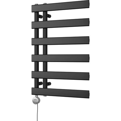 Agar - Black Electric Towel Rail H748mm x W500mm 300w Thermostatic (1/3)