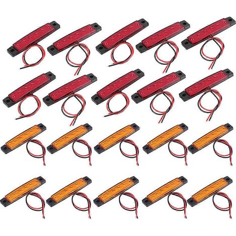Feu de position gauche antichoc pour camion, 6 LED, clignotant latéral haute luminosité pour remorques, yachts et motos (1/5)