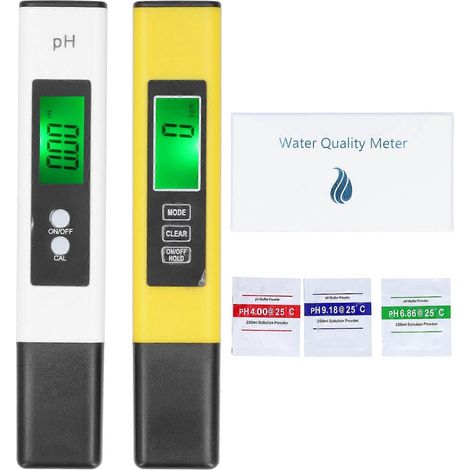pH- und TDS-Messgerät-Kombination 0,01 pH, hochpräziser Stift, ± 2 % Messgenauigkeit, 3-in-1-EC-Temperaturmessgerät (A2(ye)