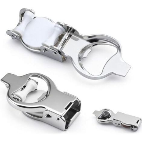 2 Pièces Acier Inoxydable Décapsuleur, Bouchon en Silicone, Pliable Ouvre Bouteille Convient pour les Bars, les Cuisines, les Pique-niques et le Camping (1/5)