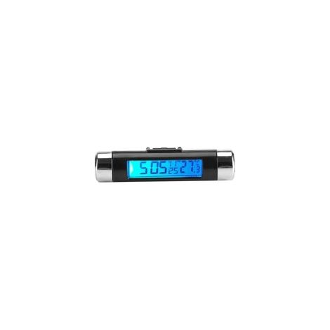 Thermomètre horloge numérique LCD à clipser pour voiture, tableau de bord – (1/5)