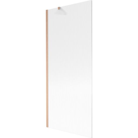 Mexen Next Duschabtrennung 1-flügelig 80 x 150 cm, Streifen, gebürstetes Kupfer - 895-080-000-00-09-65 (1/5)