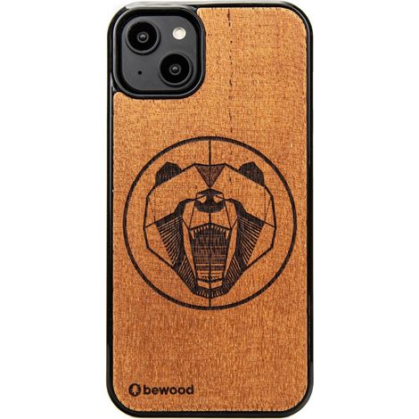 Funda de madera Bewood para iPhone 14 Plus MERBAU BEAR (1/5)