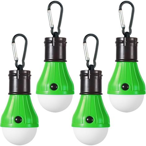 Lampes de camping [Lot de 4] Lanternes de camping portables à LED, lanternes de tente, éclairage de secours, accessoires de tente indispensables pour le camping, la randonnée, le trekking, les pannes 