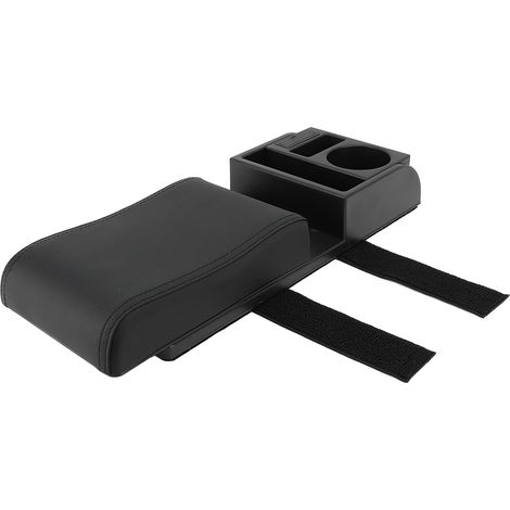 Mittelarmlehnenkissen mit USB-Anschluss, verstellbarer Multifunktions-Aufbewahrungsbox, universell für Fahrzeuge, schwarze Linie (1/5)